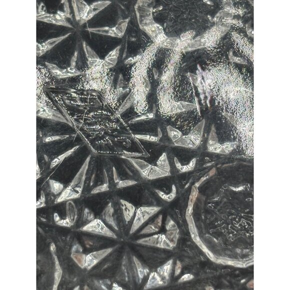 2 Vintage Eapg Crystal Clear Glass Nappy Dish Saw tooth edge Deep Cut - Picture 8 of 13